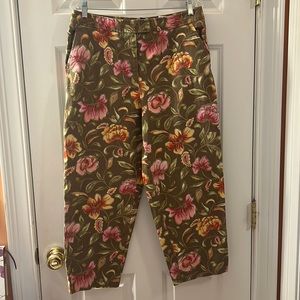 Talbots Cropped Floral Pants